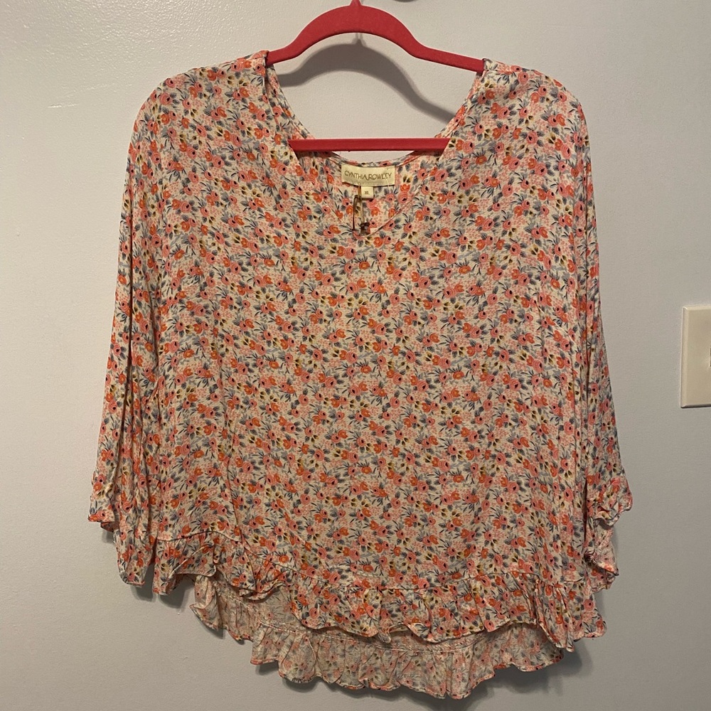 Cynthia Rowley Floral Blouse